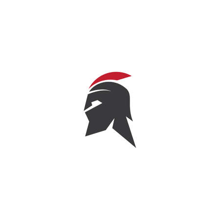Spartan helmet logo vector designのイラスト素材