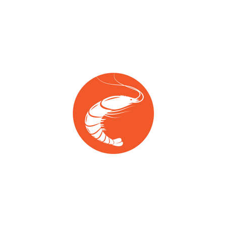 Shrimp illustration logo vector designのイラスト素材
