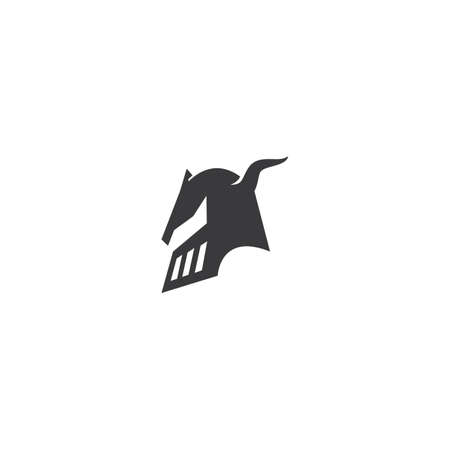 Spartan helmet logo vector designのイラスト素材