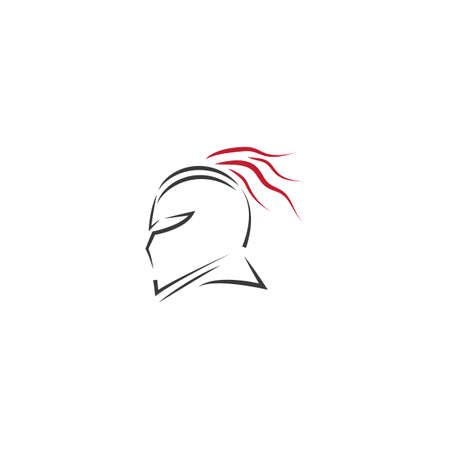 Spartan helmet logo vector designのイラスト素材