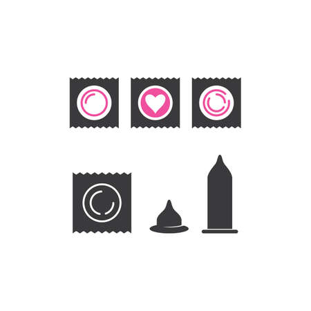 Condom illustration icon vector designのイラスト素材