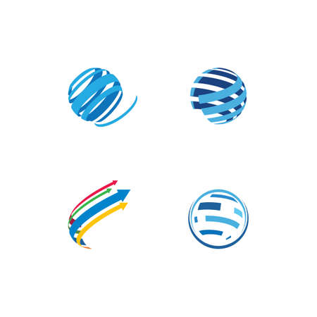 Global technology logo vector templateのイラスト素材