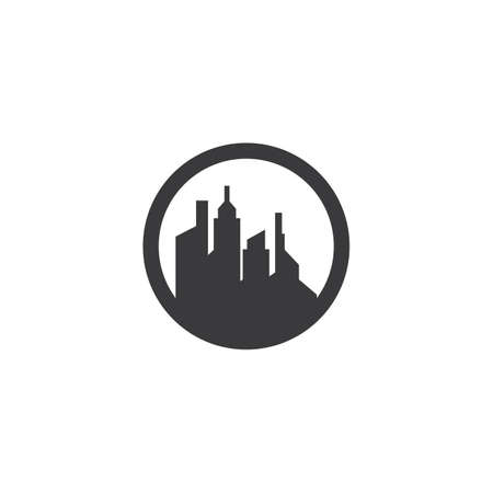 City skyline, city silhouette logo  icon vector illustrationのイラスト素材