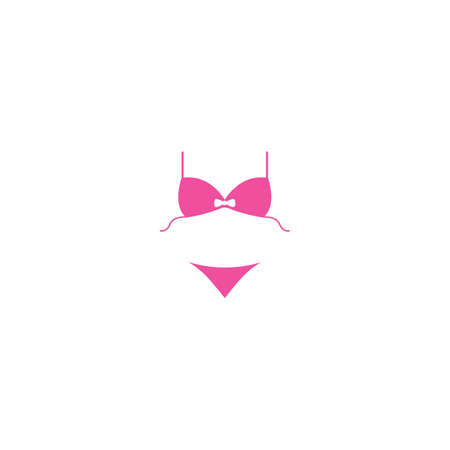 Bikini icon summer suit vector designのイラスト素材