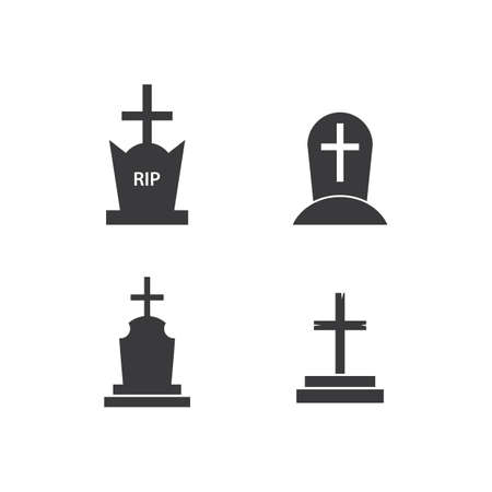 Gravestone icon vector illustration designのイラスト素材