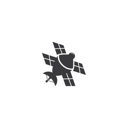 Satellite icon illustration vector flat designのイラスト素材