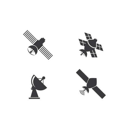 Satellite icon illustration vector flat designのイラスト素材