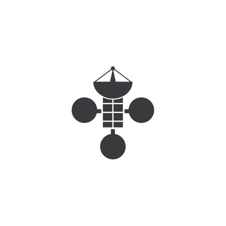 Satellite icon illustration vector flat designのイラスト素材