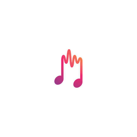 Music note logo Vector templateのイラスト素材