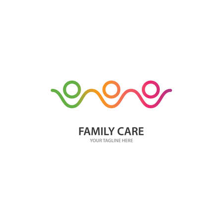 Community, network and social logo design template vectorのイラスト素材