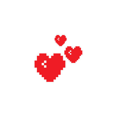 Love pixel art design Logo Vector Templateのイラスト素材