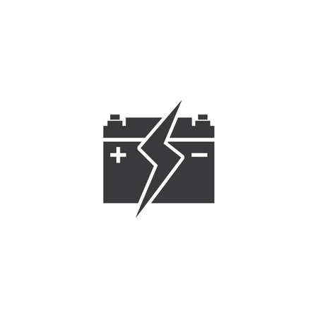 Car battery icon vector flat desigのイラスト素材