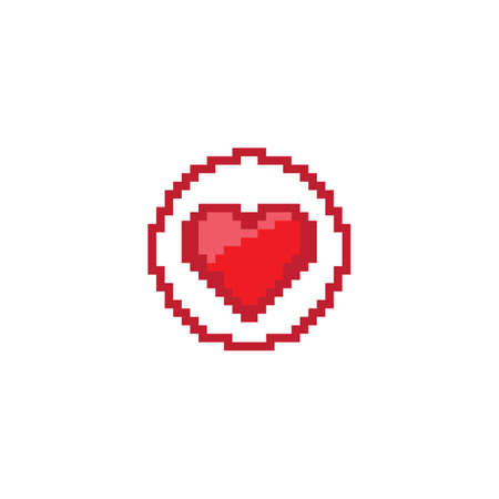 Love pixel art design  Vector Templateのイラスト素材