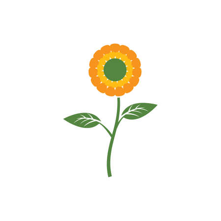 Sunflower vector design illustration templateのイラスト素材