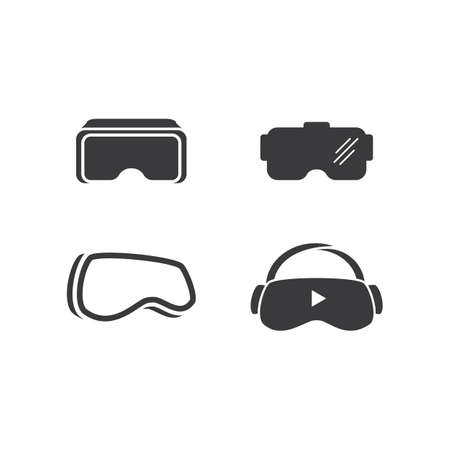 Virtual Reality logo and  icon vector designのイラスト素材
