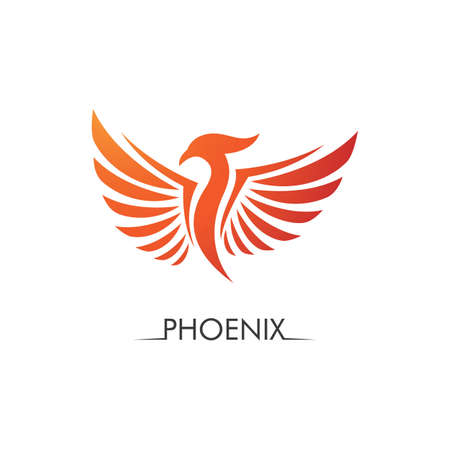 Phoenix fire Bird Logo Template vectorのイラスト素材