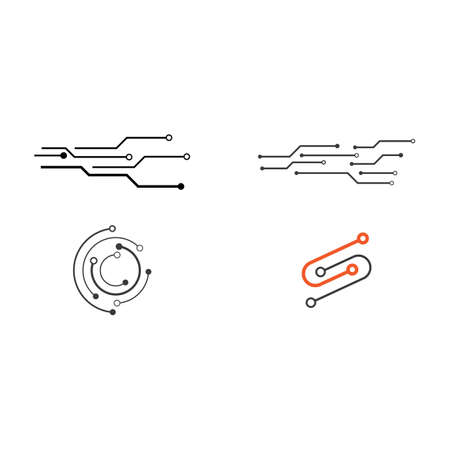 Circuit technology logo vector templateのイラスト素材