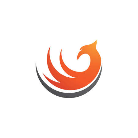 Phoenix fire Bird Logo Template vectorのイラスト素材