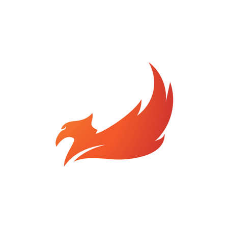 Phoenix fire Bird Logo Template vectorのイラスト素材