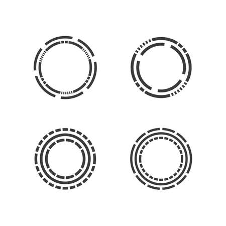 Business Circle technology logo template vectorのイラスト素材