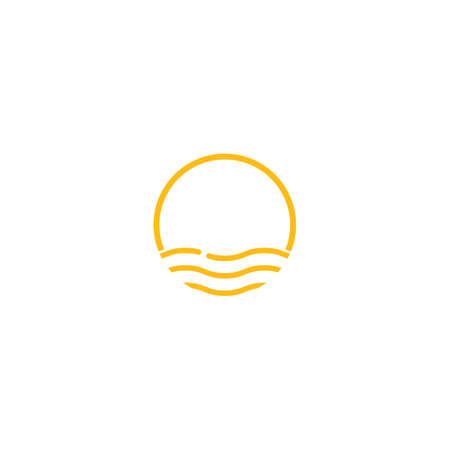 sun illustration  logo vector templateのイラスト素材