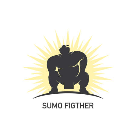 Sumo fighter character illustration vector designのイラスト素材