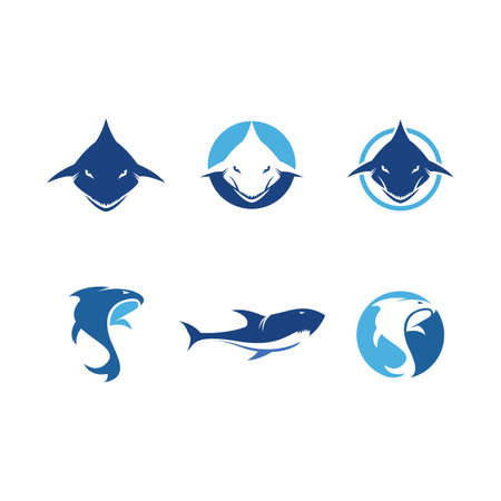 Shark Logo illustration vector Templateのイラスト素材