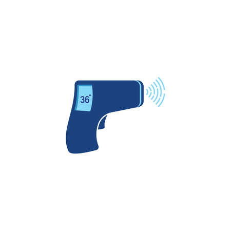 Infrared thermometer gun illustration vector designのイラスト素材
