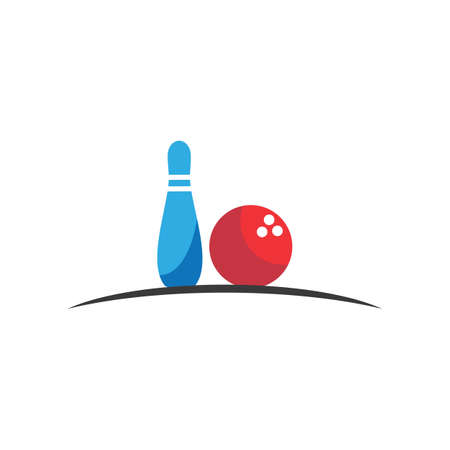Bowling logo and symbol vector design illustrationのイラスト素材