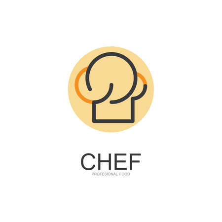 Hat chef food logo template vectorのイラスト素材
