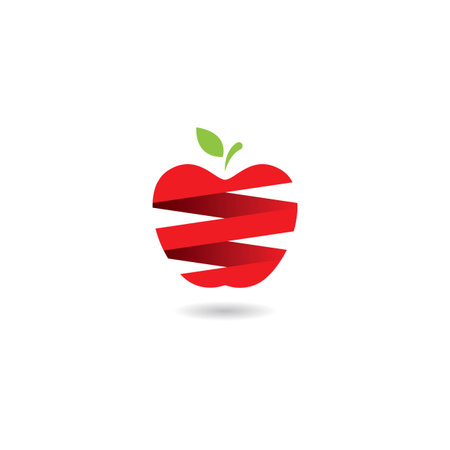 Apple illustration logo vector illustrationのイラスト素材