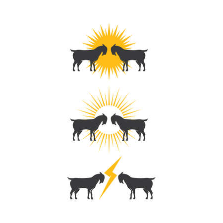 Goat illustration Template vector designのイラスト素材