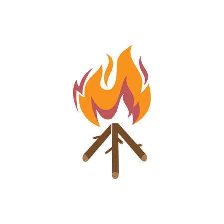 Bonefire illustration vector flat designのイラスト素材