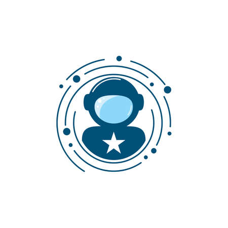 Astronaut helmet logo vector illustration templateのイラスト素材