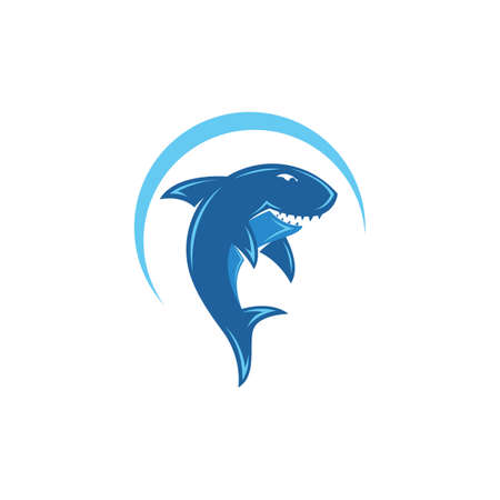 Shark illustration vector design templateのイラスト素材