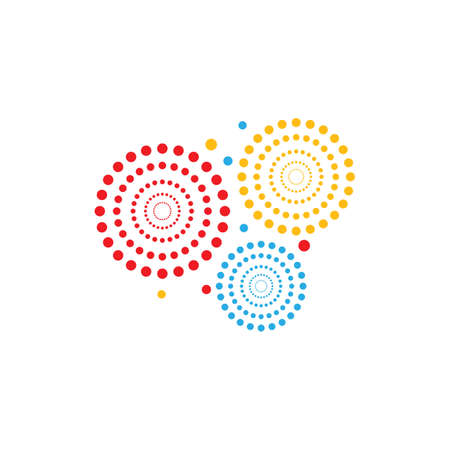 Firework illustration template vector designのイラスト素材