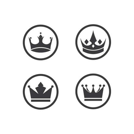 Crown icon template vector illustration designのイラスト素材