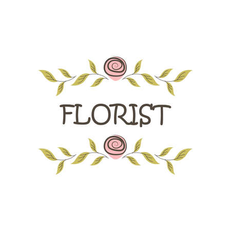 Beauty Florist botanical flower vector designのイラスト素材
