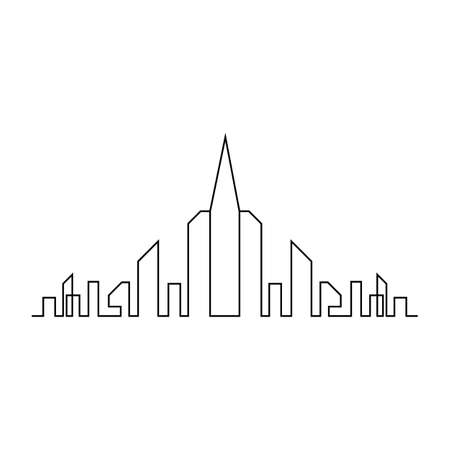 Modern City skyline . city silhouette. vector illustration in flat designのイラスト素材