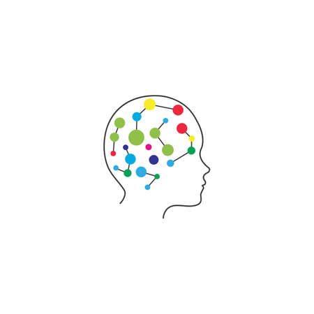 Human Brain illustration vector icon Templateのイラスト素材