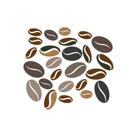 Coffee Beans Logo Template vector icon designのイラスト素材