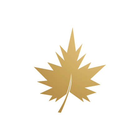 autumn leaf icon vector design templateのイラスト素材