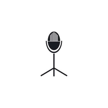 microphone icon vector template flat designのイラスト素材
