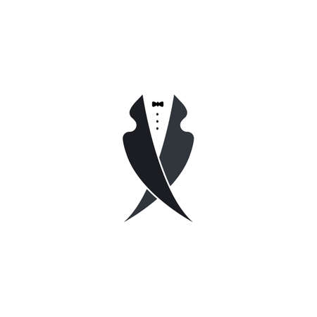 Tuxedo logo vector icon templateのイラスト素材