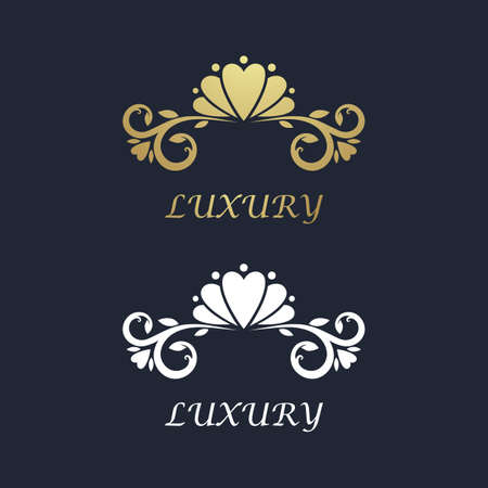 Royal brand Luxury gold symbol vector designのイラスト素材