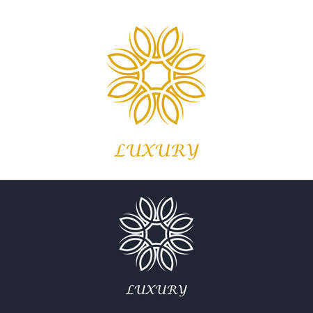 Royal brand Luxury gold symbol vector designのイラスト素材