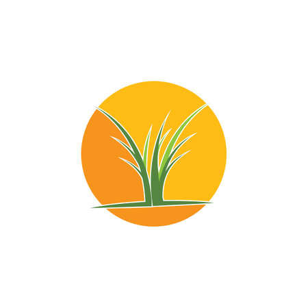 Grass logo vector templateのイラスト素材