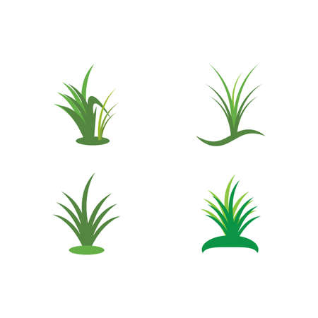 Grass logo vector templateのイラスト素材