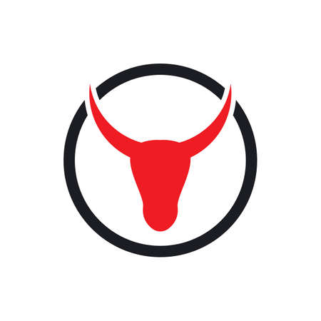 Bull Logo vector icon illustrationのイラスト素材