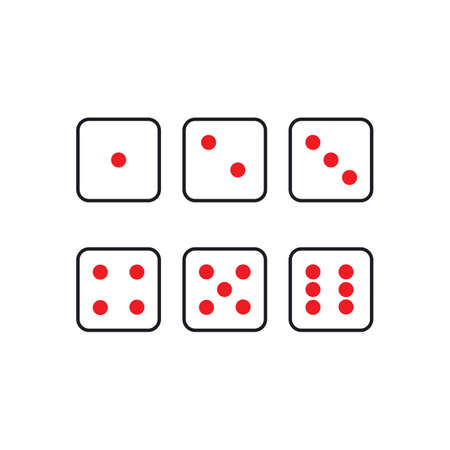 dice icon template template designのイラスト素材